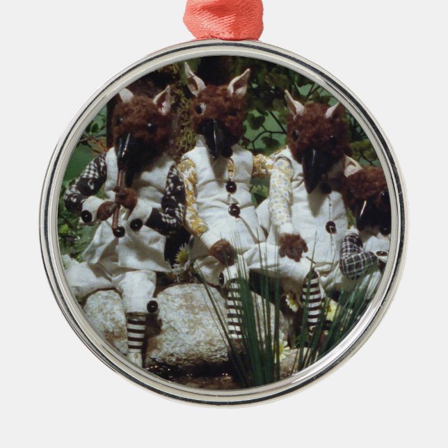 Adorno Metálico Habitantes de roble de té de sangre y cuerda roja (Frente)