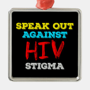 Adorno Metálico Hablar contra el estigma del VIH - Conciencia sobr