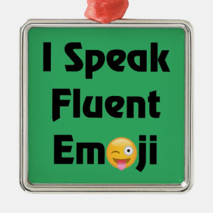 Adorno Metálico Hable la emoji fluida