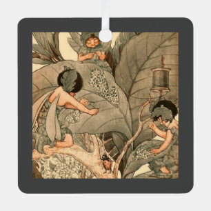 Adorno Metálico Hadas de las Hojas Reparando Hojas