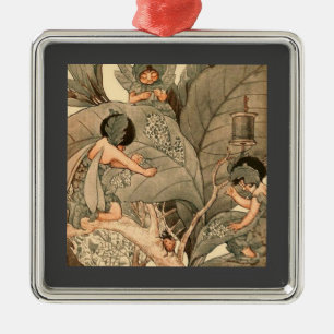 Adorno Metálico Hadas de las Hojas Reparando Hojas