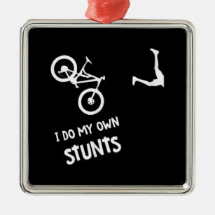 Adorno Metálico Hago mi propio Stunts Montaña Bike Funny MTB