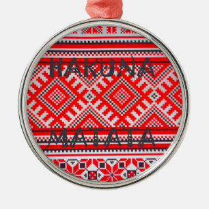 Adorno Metálico Hakuna Matata - Colección de arte swahili sin preo