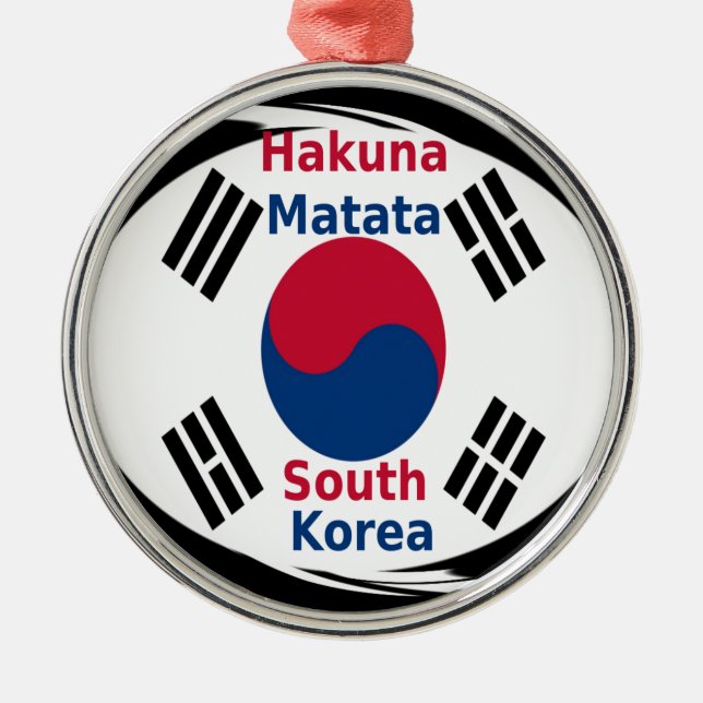 Adorno Metálico Hakuna Matata Corea del Sur (Frente)
