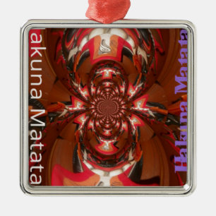 Adorno Metálico Hakuna Matata Halloween Mask Kaleidoscope Resumen