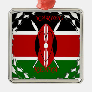 Adorno Metálico Hakuna matata Karaibu Kenya