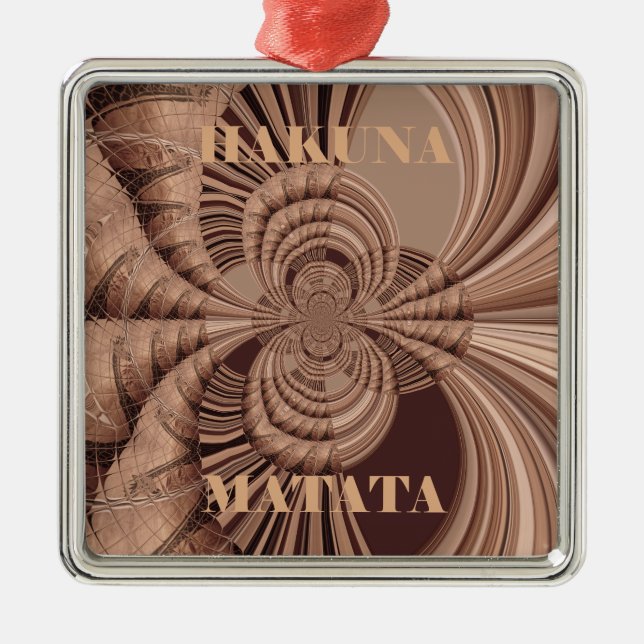 Adorno Metálico Hakuna Matata Kenya Giraffe Safari tejida Sourveni (Frente)