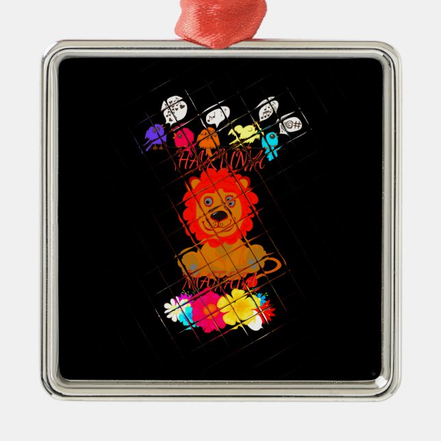 Adorno Metálico Hakuna Matata lindo bebé rey (Frente)