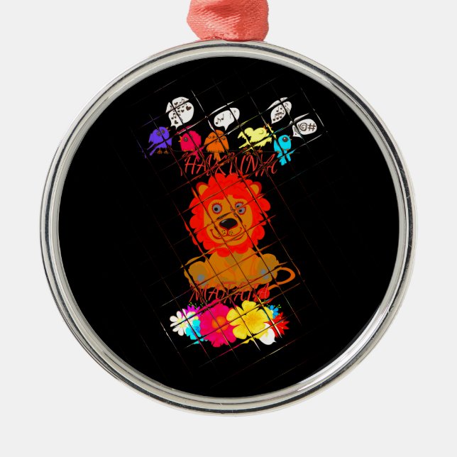 Adorno Metálico Hakuna Matata lindo bebé rey (Frente)