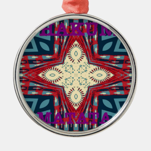 Adorno Metálico Hakuna Matata Mensajes de texto Esperanza Resumen  (Frente)