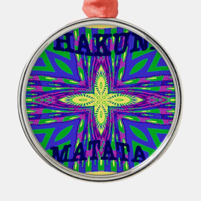Adorno Metálico Hakuna matata Mombasa Kanga (Frente)