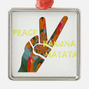 Adorno Metálico Hakuna Matata Paz