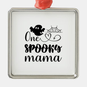 Adorno Metálico Halloween One Spooky Mama Birthday