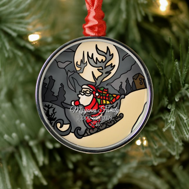 Adorno Metálico Halloween Rustic Holiday Claus (Árbol)