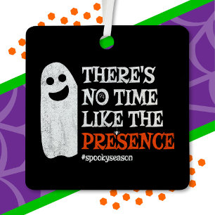 Adorno Metálico Halloween Spirit Happy Ghost Funny Halloween