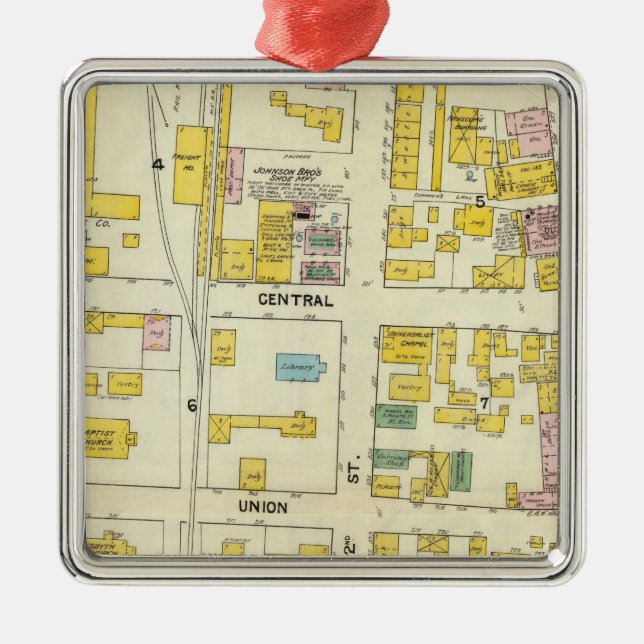 Adorno Metálico Hallowell, el condado de Kennebec, y Maine 2 (Frente)