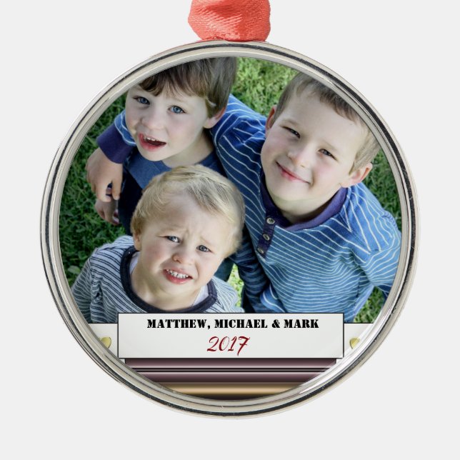 Adorno Metálico HAMbWG - Ornament - Foto Memento (Frente)