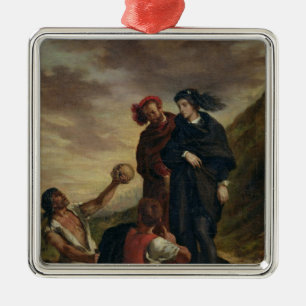 Adorno Metálico Hamlet y Horatio en el cementerio