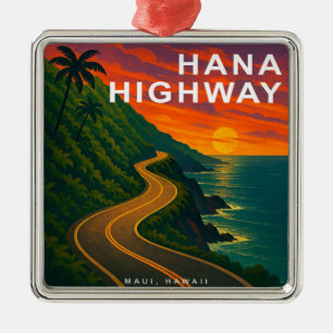 Adorno Metálico Hana Highway Maui Hawaii Sunset