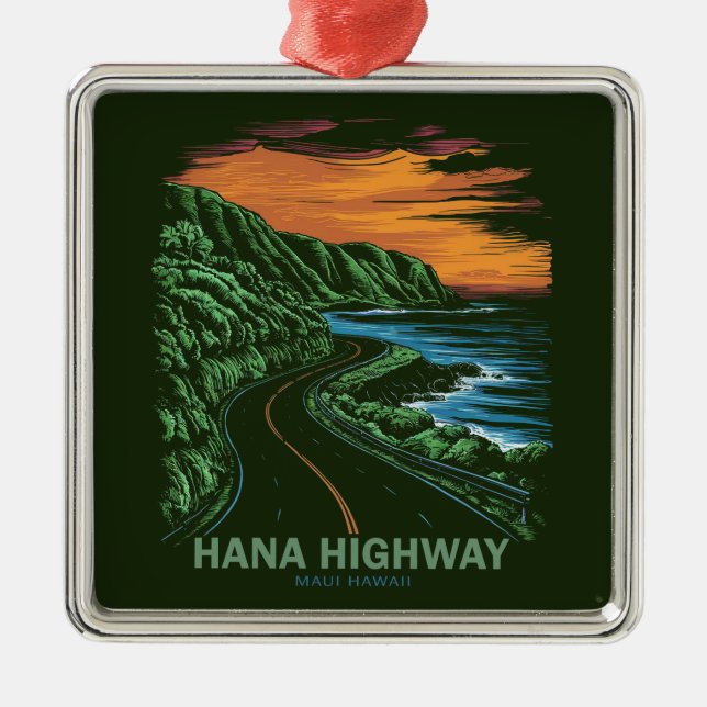 Adorno Metálico Hana Highway Maui Hawaii Vista (Frente)