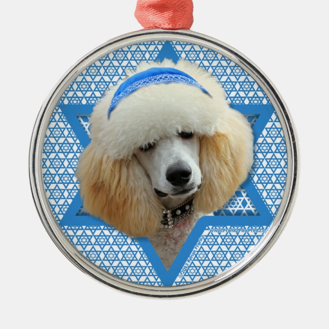 Adorno Metálico Hanukkah Star of David - Poodle - Apricot (Frente)