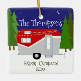 Adorno Metálico Happy Campers Keepsake Ornament