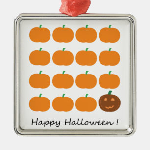 Adorno Metálico Happy Halloween Cumpkin Patch