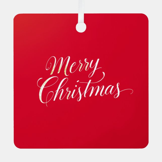 Adorno Metálico Happy New Year Merry Christmas Holiday Season (Anverso)