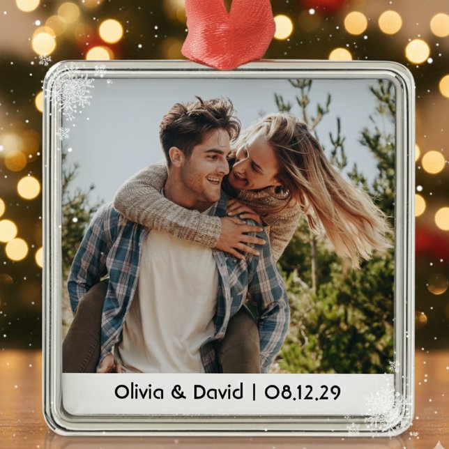 Adorno Metálico Happy Wedding Couple Photo (Subido por el creador)