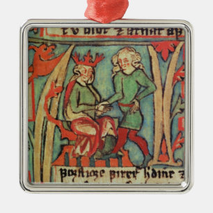 Adorno Metálico Harald I Fairhair Guthrum de saludo 'Flateybok