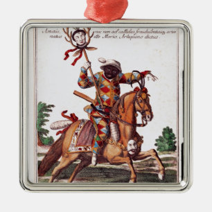 Adorno Metálico Harlequin a caballo