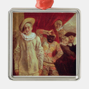 Adorno Metálico Harlequin, Pierrot y Scapin, actores de COM