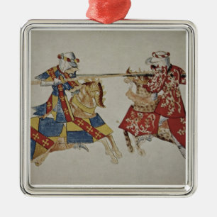 Adorno Metálico Harley 4205 f.366 Caballeros Jousting, c.1445 (vel