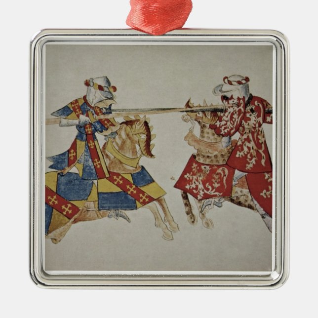 Adorno Metálico Harley 4205 f.366 Caballeros Jousting, c.1445 (vel (Frente)