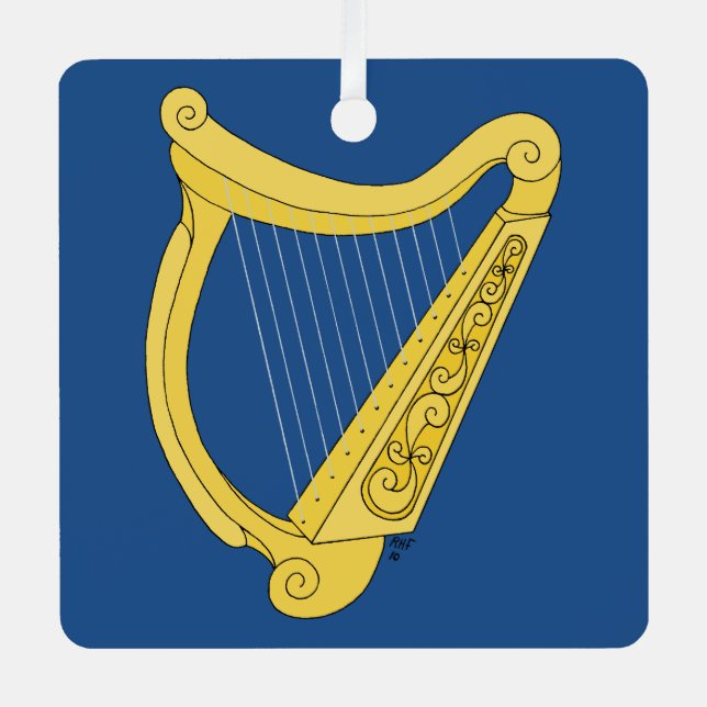Adorno Metálico Harp irlandés (Anverso)