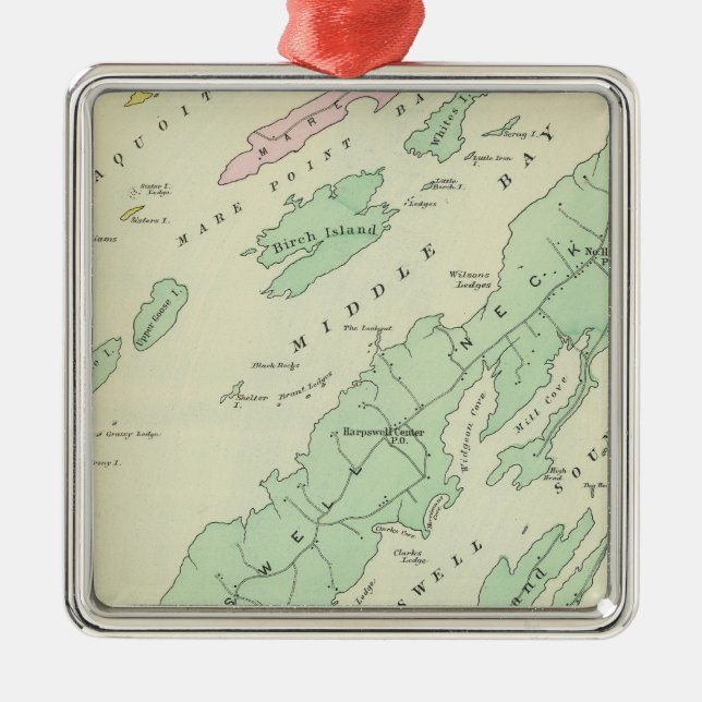 Adorno Metálico Harpswell, islas adyacentes (Frente)