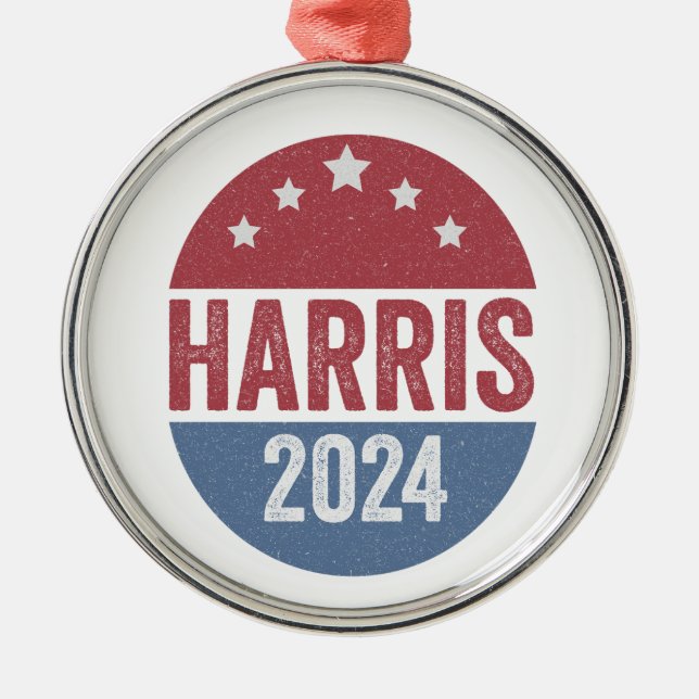 Adorno Metálico Harris por las elecciones presidenciales demócrata (Frente)