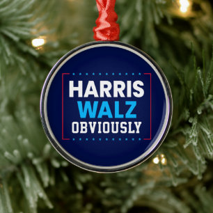 Adorno Metálico Harris Walz 2024 Obviamente