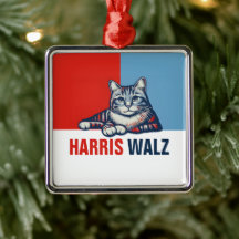 Harris Walz 2024 Obviamente gato azul rojo