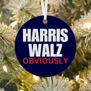 Adorno Metálico Harris Walz OBVIOUSLY Harris Walz 2024 Obviament