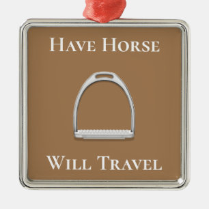 Adorno Metálico "Have Horse Will Travel" Inglés Stirrup Brown