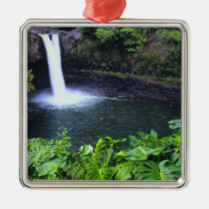 Adorno Metálico Hawái, Isla Grande, Hilo, Cataratas del Arcoíris, 