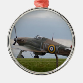 Adorno Metálico Hawker Hurricane Vista de Tres Cuartos