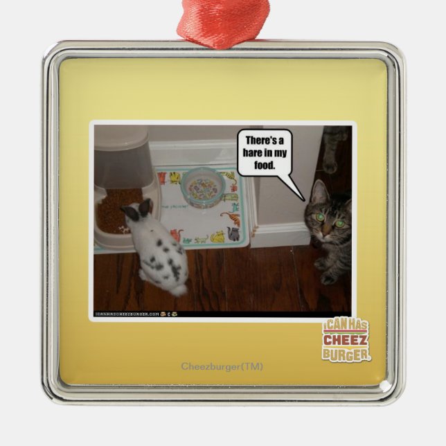 Adorno Metálico Hay liebres en mi comida (Frente)