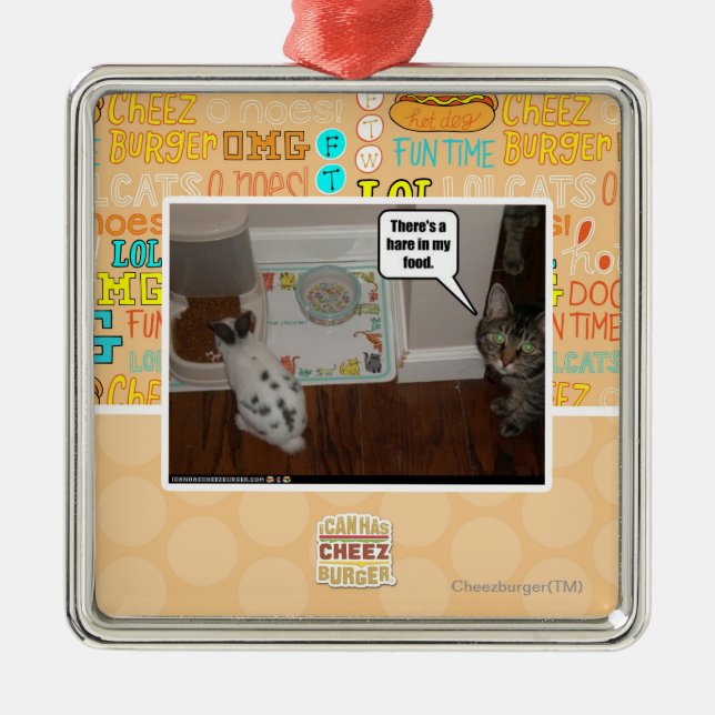 Adorno Metálico Hay liebres en mi comida (Frente)