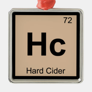 Adorno Metálico Hc - Símbolo de tabla periódica de química de sidr