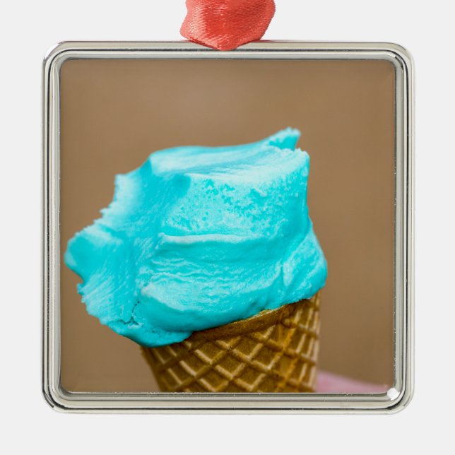 Adorno Metálico Helado con macro de gofre (Frente)