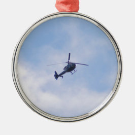 Adorno Metálico Helicóptero Gazelle