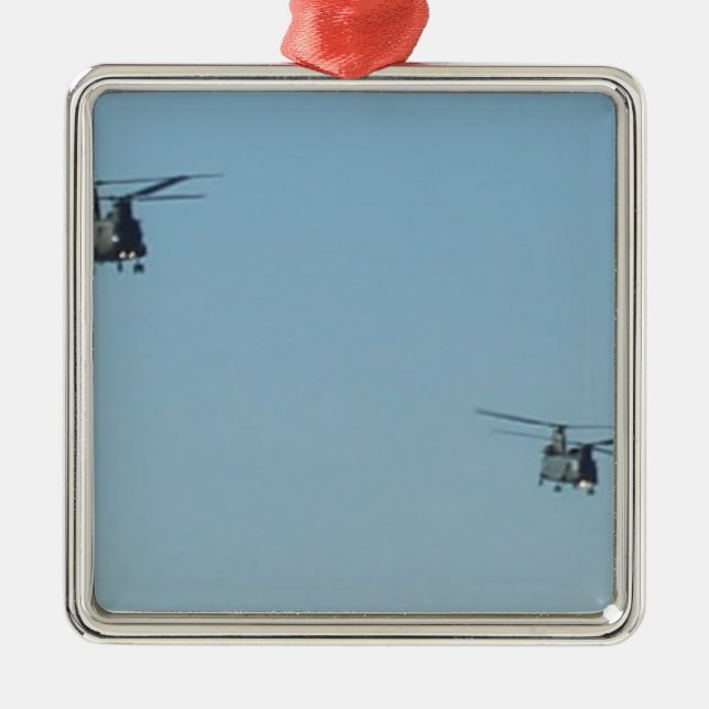 Adorno Metálico Helicópteros de Chinook (Frente)