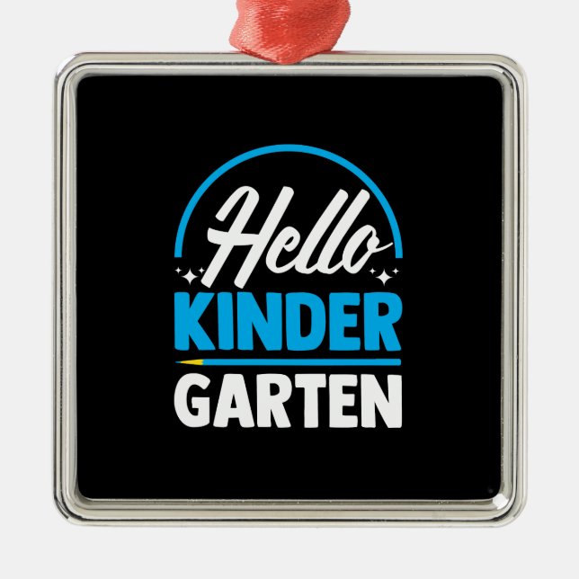Adorno Metálico Hello Kinder Garten (Frente)